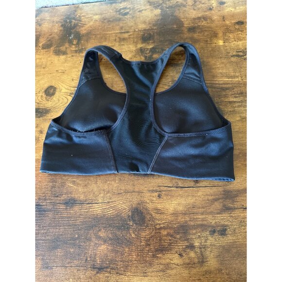 Nike Womens Black Sports Bra With White Swoosh Logo Small - Picture 2 of 11